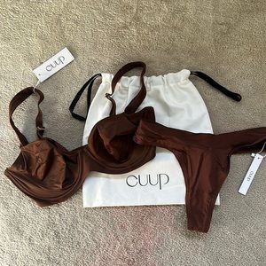 NWT CUUP Scoop Bra and Thong Set